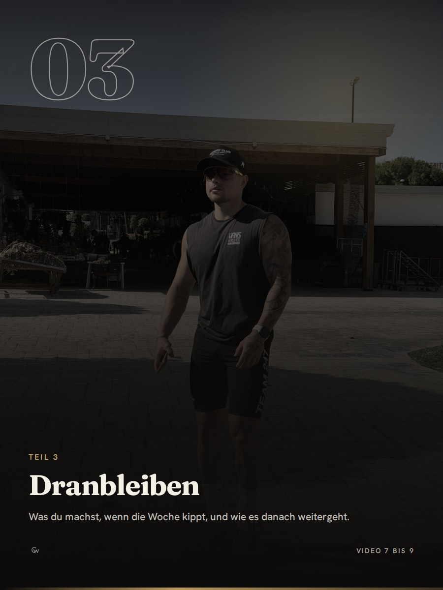 Teil 3: Dranbleiben und weitergehen